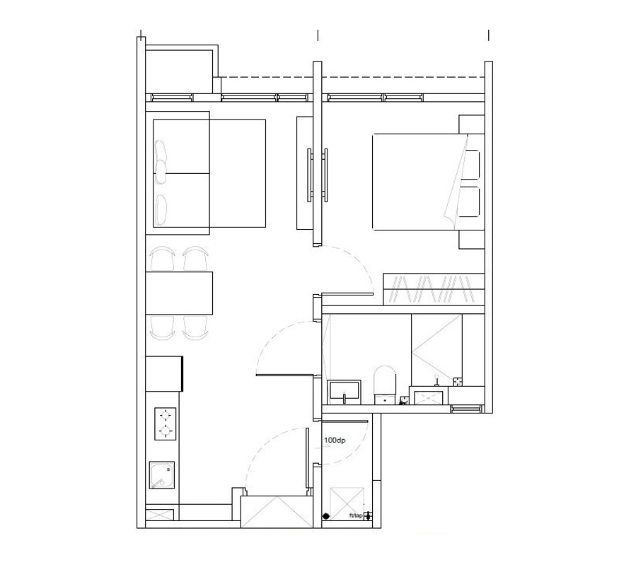 Exsim Bukit Jalil_The Vidiz Bukit Jalil_Layout_Type A- 1 rooms