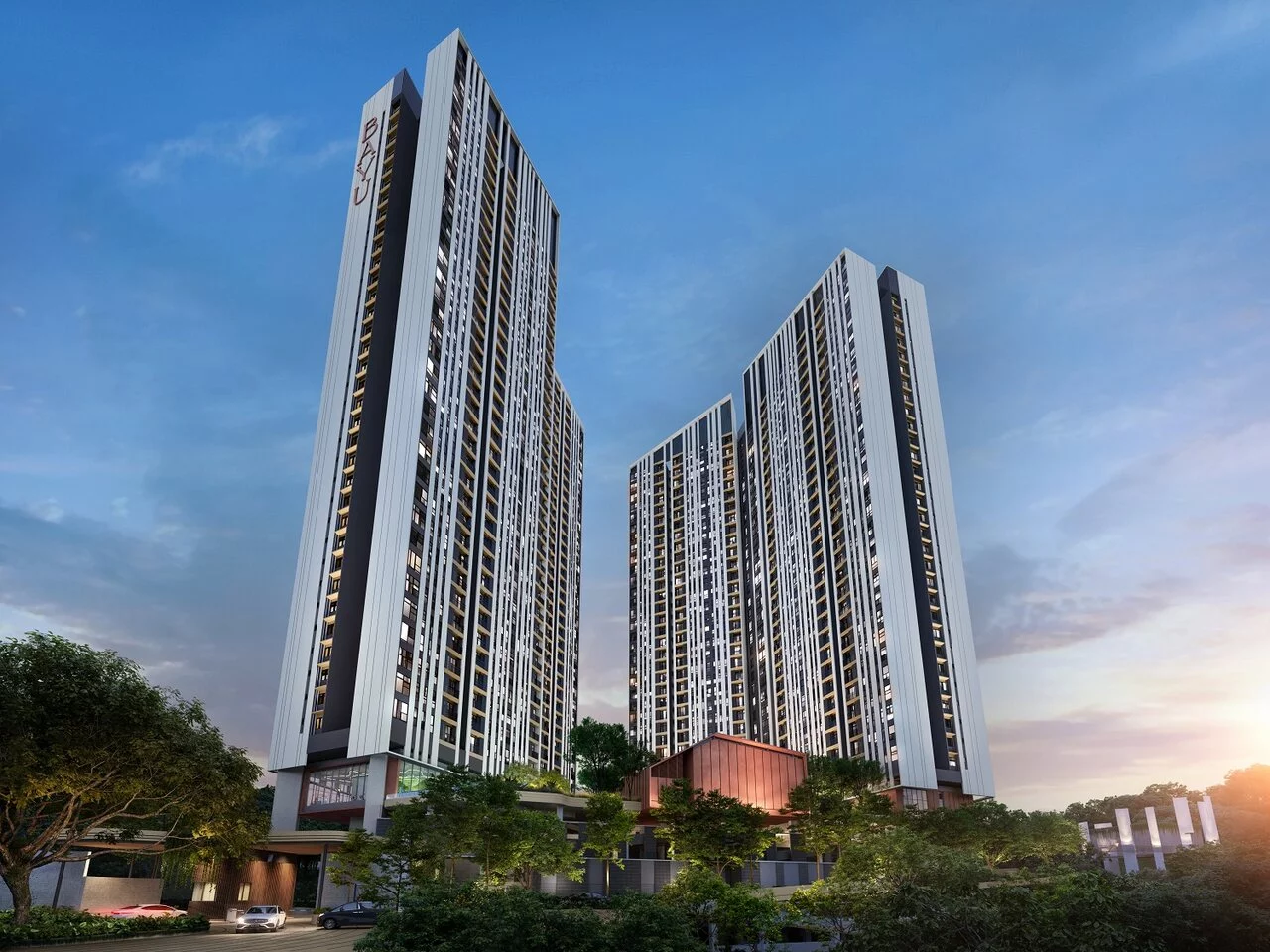 Exsim Sabah_Bayu Damai Residences_Facade_Night
