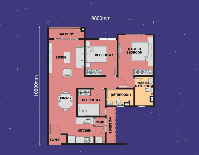 Exsim Kitchen Layout The Asteriaz Residences | Exsim Johor Kebun Teh
