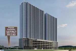 exsim-new-project-exsim-ciq-causewayz-square-jbcc-facade-tower-b-brixton-and-tower-d EXSIM’s Causewayz Square @ JBCC highlighting Tower B (Brixton) and Tower D with proposed link bridge connection to CIQ checkpoint, just 600m away.